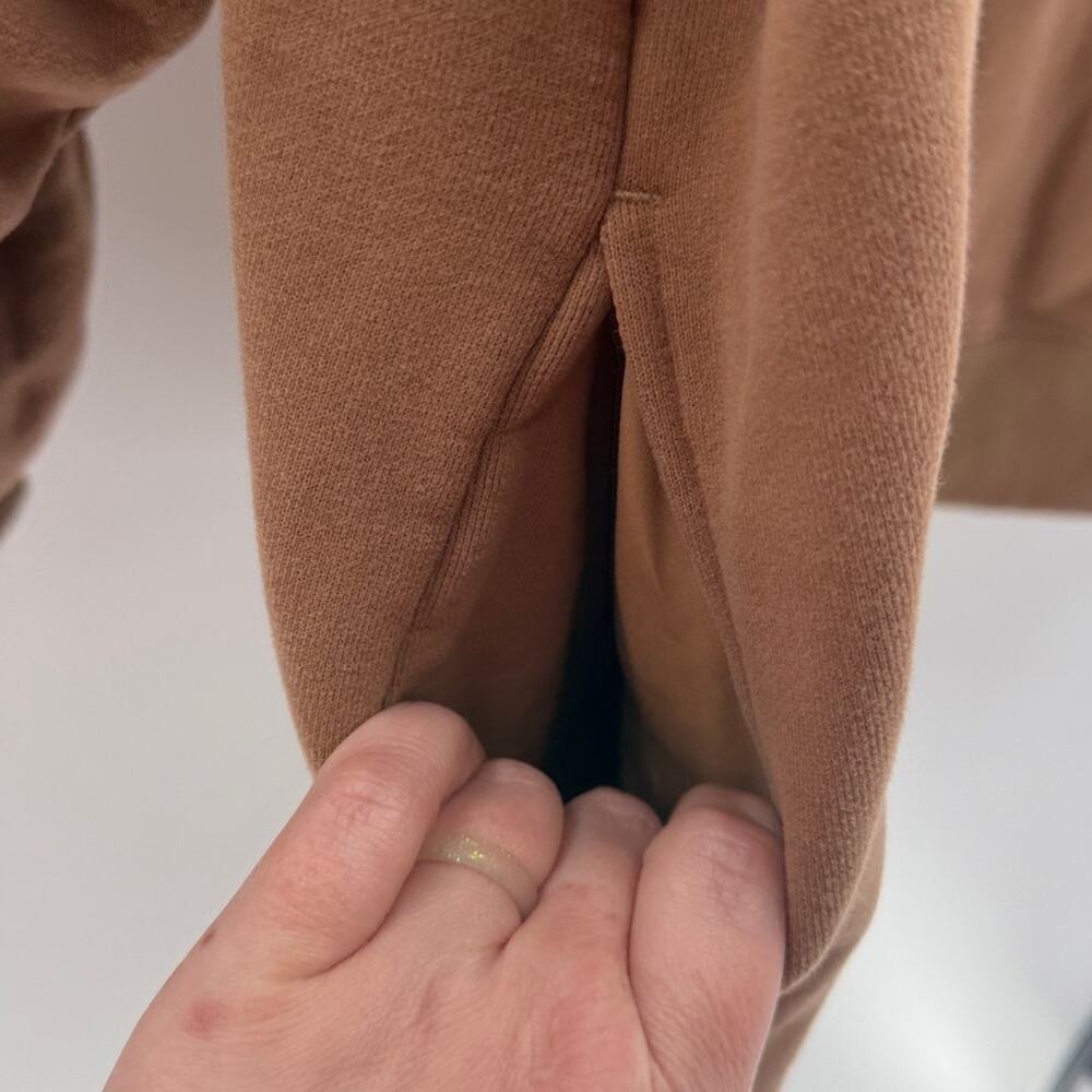 LIT Active Women's Whisper Oversized Funnel Neck Sweatshirt - Tan - XL - Picture 6 of 10